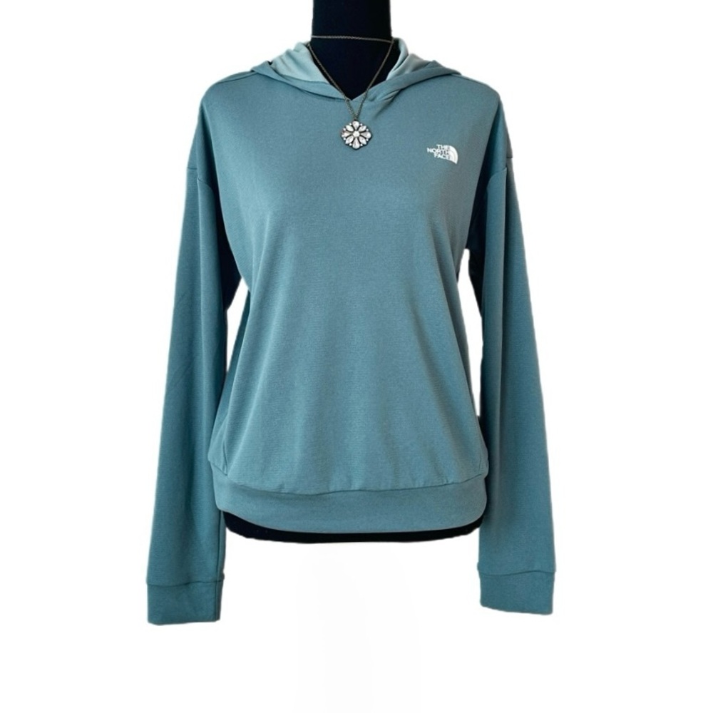 #51 THE NORTH FACE ~ Lightweight Long Sleeve Teal Hoodie size M